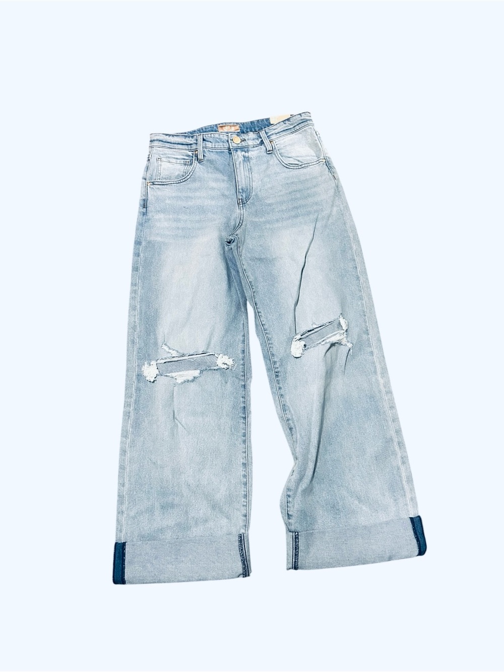 NEW Kut from the Kloth Gwen Wide Leg Jeans 4 Distressed